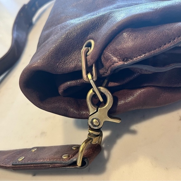 Brown KOOBA Ava Fold Over Hangbag - Picture 12 of 13